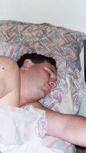 So peacefully sleeping... - but so ready to snore!