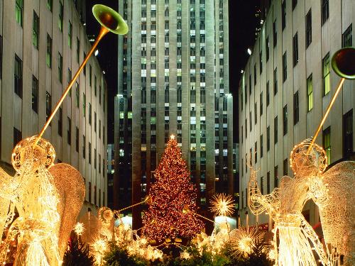 Rockefeller Center - Here we can see a picture from Christmas time at Rockefeller Center.