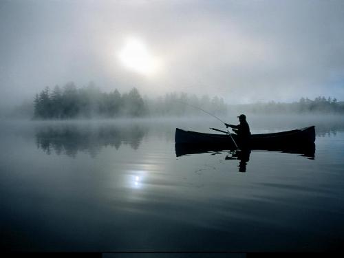 Adironduck Mountains - A picture of fishing at Adironduck mountains at New York.