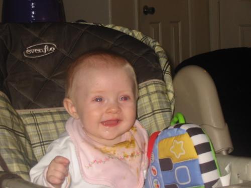 My happy baby - She gets very happy in her highchear she loves to eat