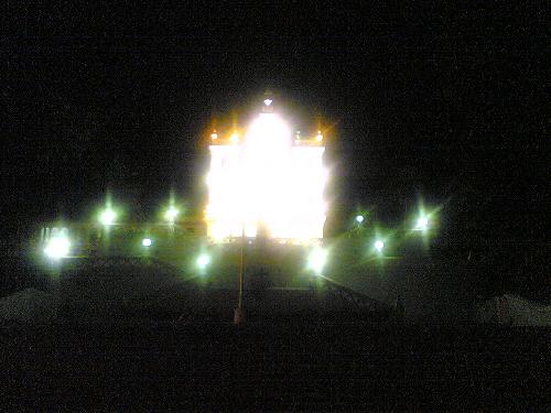 church in goa - This photograph is of a church in goa. I took this photograaph in the night when the church was shining.