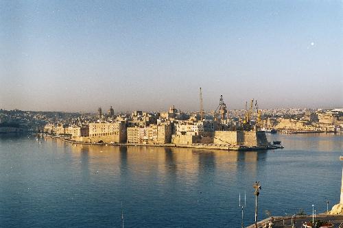 Grand Harbour, Valetta, Malta. - This was the view from my window on my first morning of my holiday in Malta a few years ago.