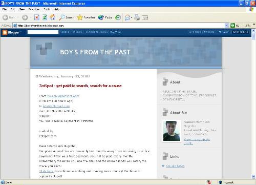 blog - my blogs screenshoot