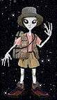 Funky alien space traveler. - I met this fellow some years ago when he was hitchhiking through the galaxy.