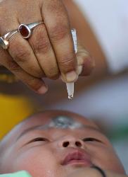 life drops - pulse polio vaccination at assam