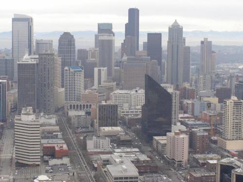Seattle, Washington - This is a photo of Seattle Washington taken December 2006 from the top of the Space Needle.