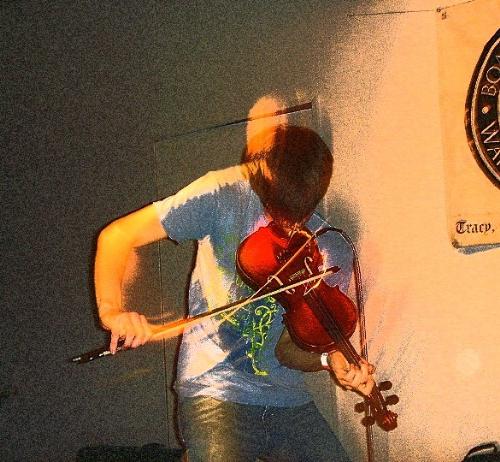 Violin'n - A pic from a show I played.  http://www.myspace.com/danmasquelier  give me a listen!