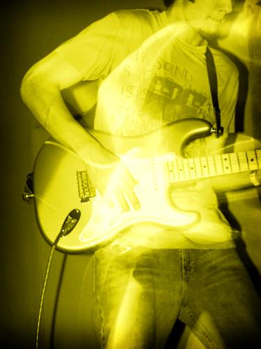 Guitar'n - Another pic from a show. Check out http://www.myspace.com/danmasquelier for my music!