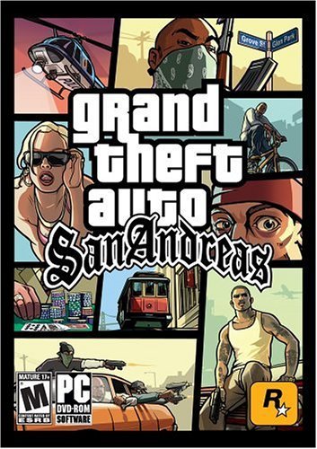Grand Theft Auto San Andreas - The main logo of Pc game Grand Theft Auto San Andreas the fourth version of Grand Theft Auto series.  In this logo all the characters are shown excet CJ who is the main player.