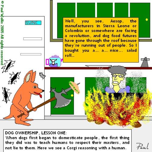 Dog training - I started doing cartoons for a book about gardening. This is the result. Sense of direction, eh?