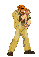 Cracker Jack - This is a sprite I made of Character called Cracker Jack. Cracker Jack is a character from the Street Fighter EX series of fighting games. According to the storyline, Cracker Jack is a low-level Shadoloo enforcer, who also acts as a drill sergeant to cadets. He is sent out by Bison on R&R leave, and he decides to have some fun and look for fights. One of the few characters to make use of a weapon, Cracker Jack occasionally pulls out a baseball bat to use against opponents, either to strike them directly, or to reflect projectiles by batting them away.