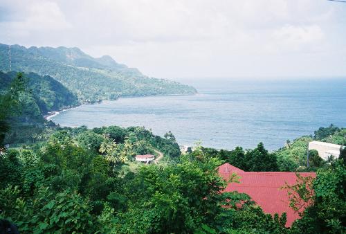 The Atlantic coast of Dominica - the southern part of the island