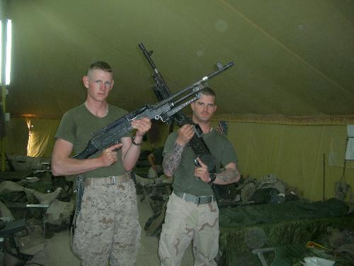 In Iraq again - This is a picture of me and one of my buddies the last time I was in Iraq