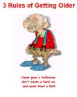 Rules for the Elderly - cartoon on 3 rulles for getting older