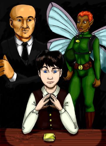 Artemis Fowl - Artemis Fowl with his butler and fairy ally.
