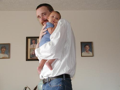 Baby and Daddy. - Aren't they cute together?