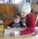 grandparent and child coloring - coloring is relaxing and makes for good memories and beginning of good skills