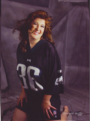 Showing my Eagles spirit! - Wearing my favorite player's jersey, Brian Westbrook! Taken in the fall of '05, I don't look like this now. Post your spirit!
