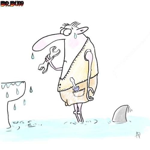 Plumber Joke - Cartoon of Plumber