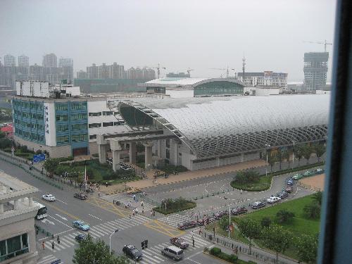 Meglev Train Station - Meglev train runs at a speed of 430 K/Hr which is the second fastest in the world.