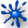 ink blot - blue ink blot, stain