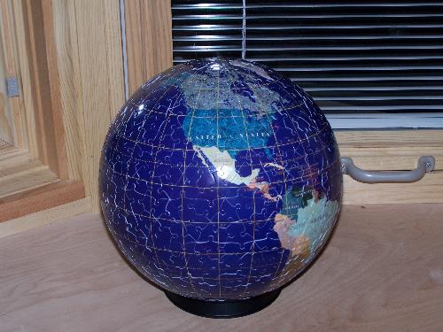 Globe puzzle - USA from top view