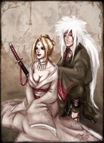 jiraiya and tsunade  - i luv dis pic man.