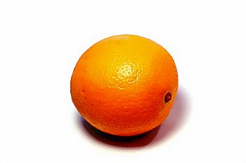 Orange - Fruit. Simple, colourful and no word rhymes with orange!