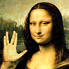 Live Long and Prosper - Mona Lisa wishing everyone to Live Long and Prosper. Now we know what she's been smiling about all these years!