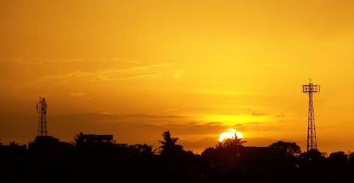 sunset - The setting of the sun