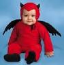 Abortions,babies,children,family,people,life,opera - a picture of a baby dressed like a devil,colors of red and black.