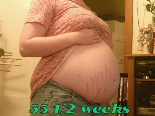 35 weeks - This is me when I was 35 weeks pregnant with my baby boy!