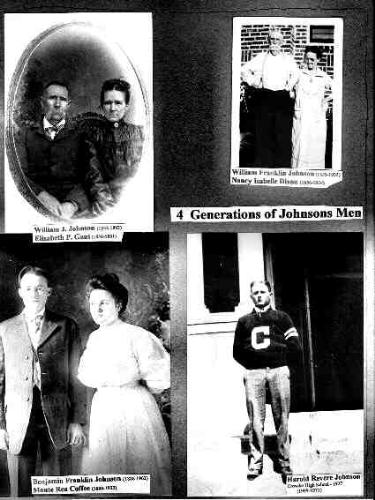 My Johnson Heritage - These are 4 generations of Johnson's.