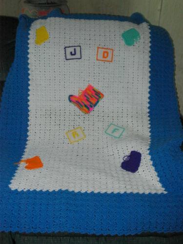 Afghan for Juvenile Diabetes Raffle - This was designed specifically for raffle for the Juvenile Diabetes Drive that comes our way every year.
