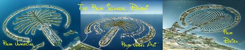 The Palm Islands - Man made islands on the shores of Dubai, UAE.