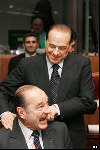 Berlusconi and Chirac - The ex first premier