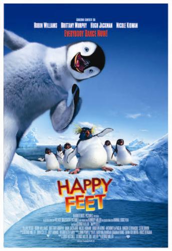 happy feet poster - lot of famous actors have doubled this movie!