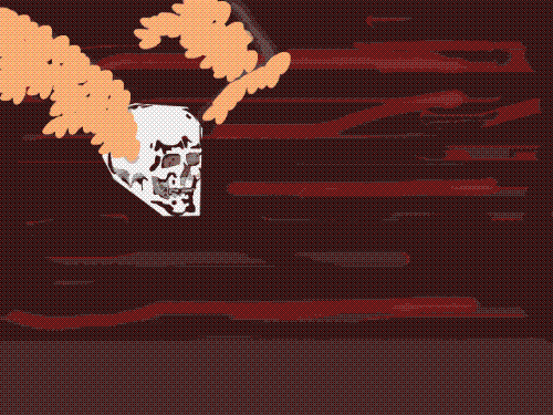 flying skull - my first animated gif , appreciate feedback .