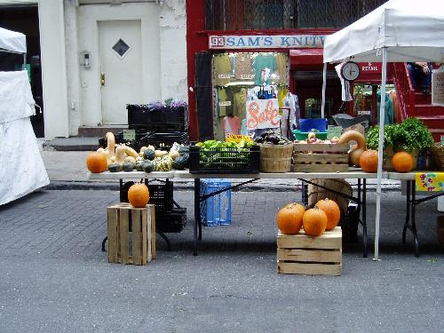 Lower East Side - A fruit stall on Orchard street on the LES in nyc