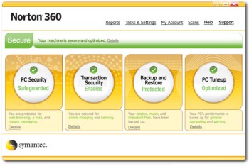 Norton 360  - Norton 360 is a comprehensive consumer security solution that offers a full circle of protection and eliminates the need to purchase and manage multiple products. It defends your PC against a broad range of threats, safeguards against online identity theft, protects important files from loss, keeps your PC tuned up for peak performance, provides a hassle-free user experience, protects against the latest online threats.