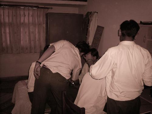hungry - pranay somik nd kartik all lurgin at the pizza...again at sagar s place