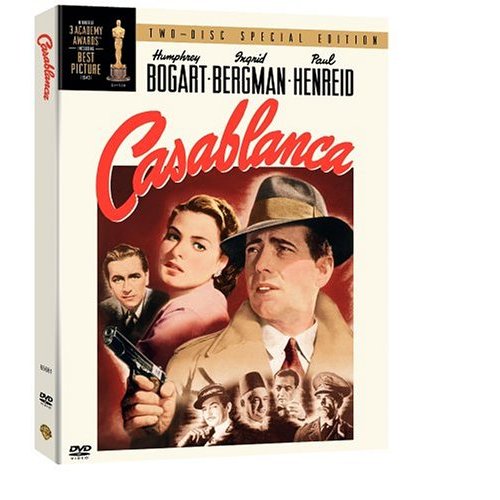 Casablanca - Casablanca DVD movie box cover.