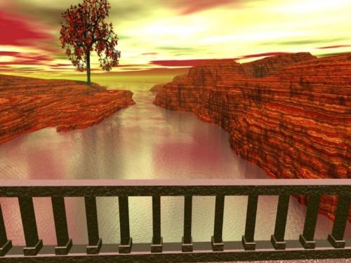 River in Bridge side view 3D Photo - River in Bridge side view good 3D
