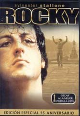 Rocky - Rocky is a motion picture released in 1976 starring Sylvester Stallone as Rocky Balboa and Carl Weathers as Apollo Creed. It tells a rags-to-riches tale about Balboa, a slightly dull-witted but good-hearted 'collection agent' for a loan shark in Philadelphia with a penchant for boxing who gets a shot at the world heavyweight title in the Philadelphia Spectrum.