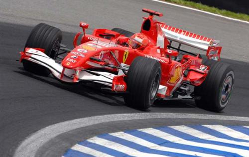 f1 - michel schumacher in his last run in the brazilian gp.