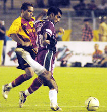 The Great Indian Durby...  Mohun Bagan vs East Ben - These two teams r fighting for the pride for more than 100 years... Mohun Bagan was establishes in 1889... Asia's oldest club... the National Club of India