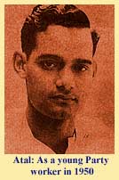 atal bihari vajpayee - young atal bihari vajpayee