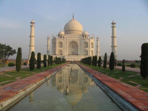Taj Mahal - one of the 7 wonders of the world. it was build by the Mughal Emperor Saha Jhan.