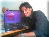 My friend - My Friend 'Jay Krishna Jha' with my IBM Laptop