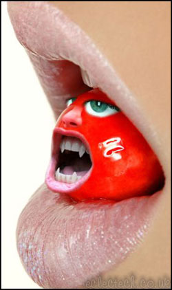 face - mouth in the mouth